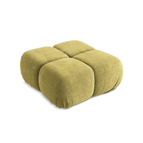 LaMiaSofa Poef Sanremo - chenille stof - limoengroen - 95x95x41