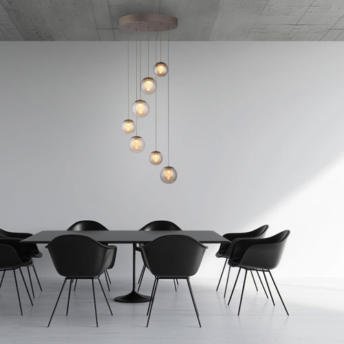 Neuhaus PURE hanglamp Popup - 7 lichts - 40  x 180   cm - champagne
