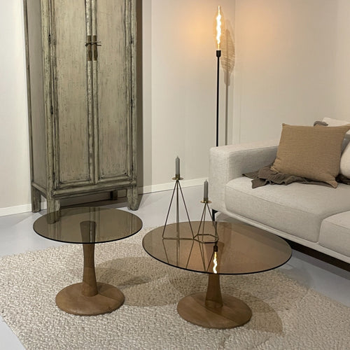 Brix bijzettafel Faye - bruin - 75x75x30