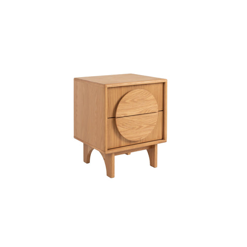 Zuiver Groove Bijzettafel/ Nachtkastje Eikenhout - Beige