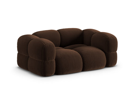Cosmopolitan Design Bank Loretto 2-zits, flueel chocolade - 100x180x68cm