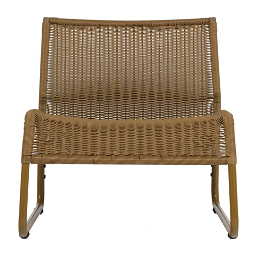 WOOOD tuin loungestoel West - Kunststof - Honinggeel - 67x78x69