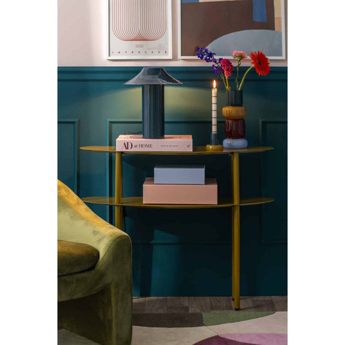Leitmotiv tafellamp Catania Trapeze - blauw - Ø30cm