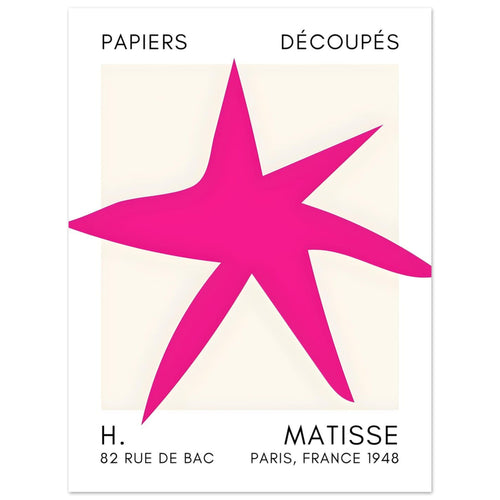 Artfulprints  Matisse – Star of the sea pink   poster 30x40 cm - vtwonen shop