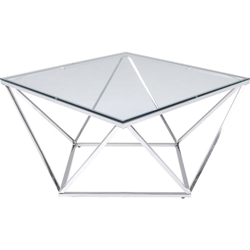 Kare Design Salontafel Cristallo 80x80cm zilver - vtwonen shop