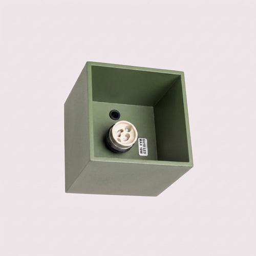 Sollux Lighting Plafondlamp QUAD 1 olijfgroen - 10x10x10cm