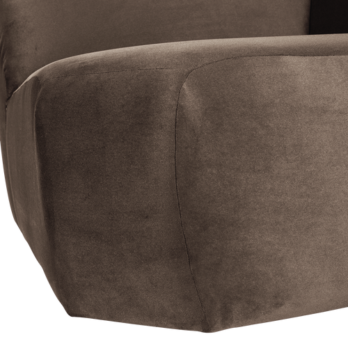 WOOOD hoekelement recht Mojo Base - Velvet - Bruin - 74x105x105