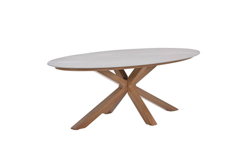 Scotland tafel - 230x115 cm - light teaklook - Centostone Napoli sand - vtwonen shop