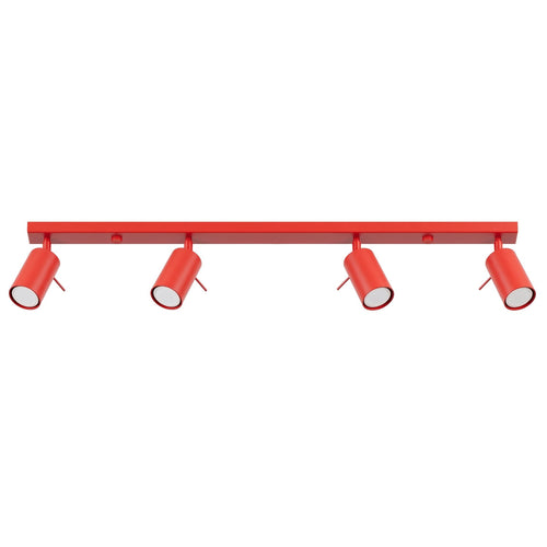 Sollux Lighting Plafondlamp RING 4L rood - 80x6x16cm
