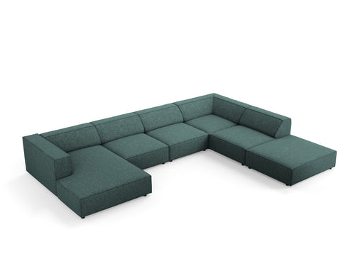 Cosmopolitan Design Panoramische hoekbank rechts Arendal 7-zits, chenille, olie - 262x364x70cm