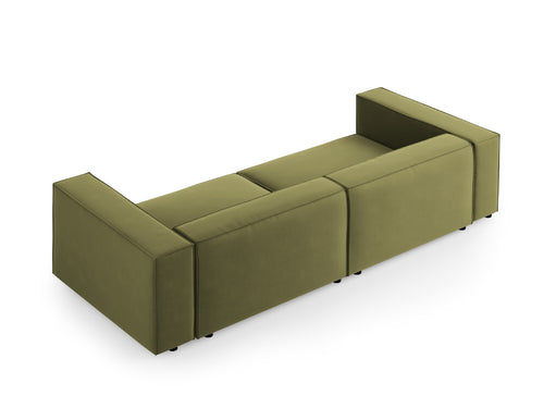 Cosmopolitan Design Bank Arendal 4-zits, flueel, lichtgroen - 102x244x70cm
