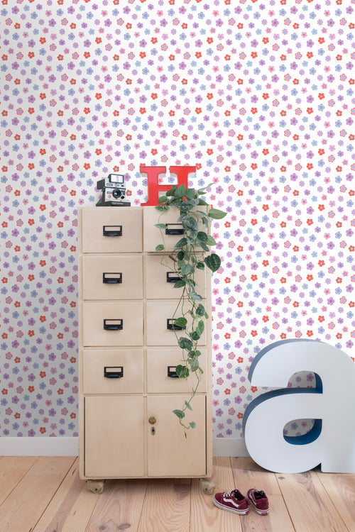 ESTAhome behang bloemetjes meerkleurig - 50 x 900 cm - 131571 - vtwonen shop