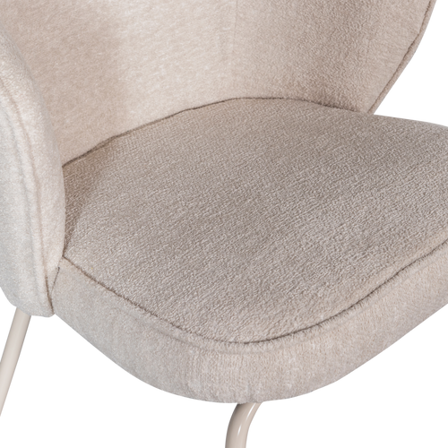 WOOOD eetkamerstoelen Admit - Polyester - Pebble - Set van 6 - vtwonen shop