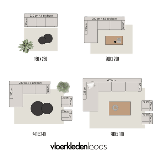 Interieur05 Wollen vloerkleed  Lecco wit/beige - 160 x 230 cm - vtwonen shop
