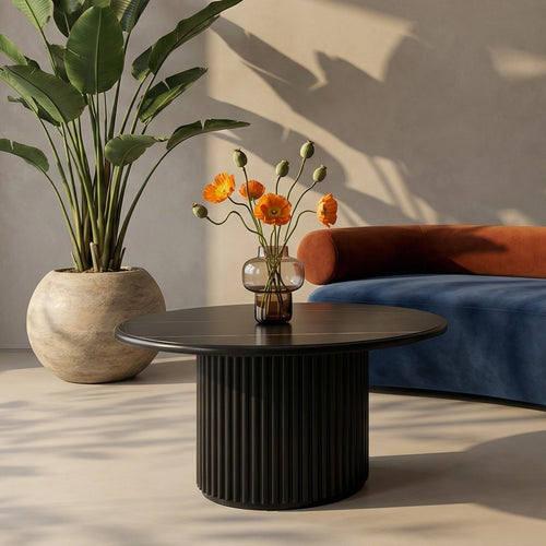 Furnhouse ronde salontafel Easy - Zwart - Ø 80 cm