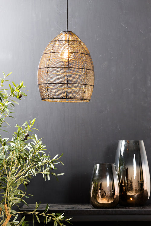 Light & Living hanglamp Meya - 30x30x37 - zwart