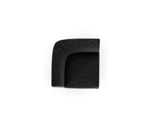 Micadoni Hoekmodule Miley chenille zwart - 90x90x70cm