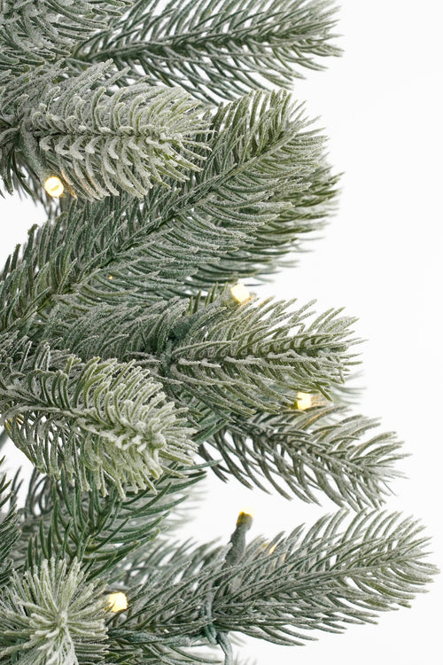 Black Box Trees Nagoya Kerstboom met Verlichting Led - op Batterij en met Timerfunctie - Groen Frosted Warm Wit - h120xd60cm