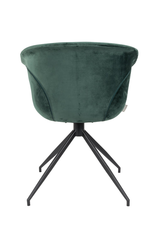 Zuiver Mia Eetkamerstoelen met armleuning Groen - Set van 2 - vtwonen shop