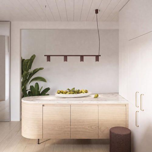 Sollux Lighting Kroonluchter RAYO 4 bruin - 122x6x208cm