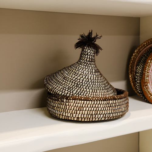 Household Hardware - Broodmand - Zeegras - Bruin - Deksel - vtwonen shop