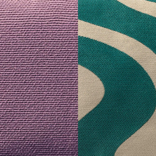 KUSSENSET - 3-delig - Purple Wave - 45x45 cm, 30x50 cm - inclusief binnenkussens - blauw, beige, paars