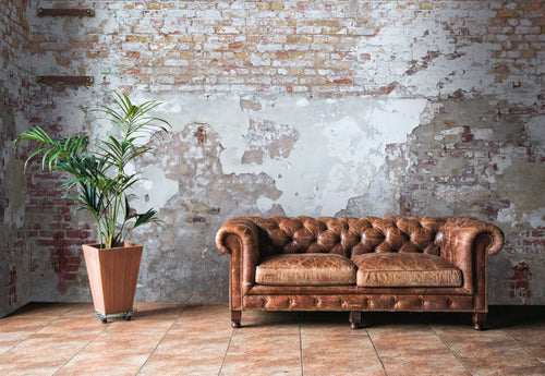 Livingwalls fotobehang steen grijs, bruin en crème - 371 x 280 cm - AS-392261