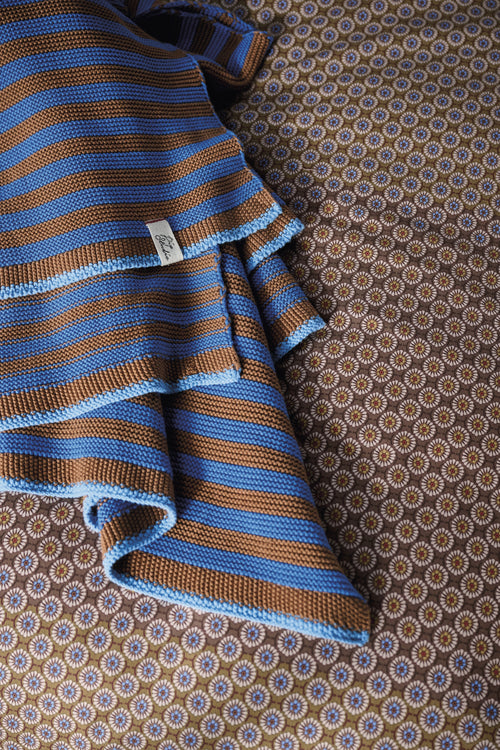 Pip Studio  bonsoir stripe throw - 130 x 170 cm - Blauw - vtwonen shop