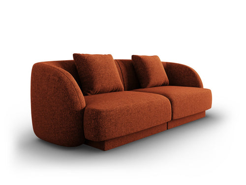 Cosmopolitan Design Bank Tulum 2-zits, chenille, terracotta - 90x180x70cm