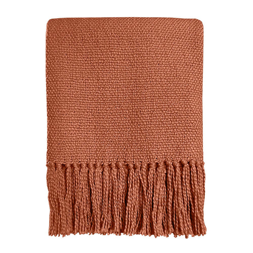 Malagoon plaid - terracotta - 127x152cm 100% katoen