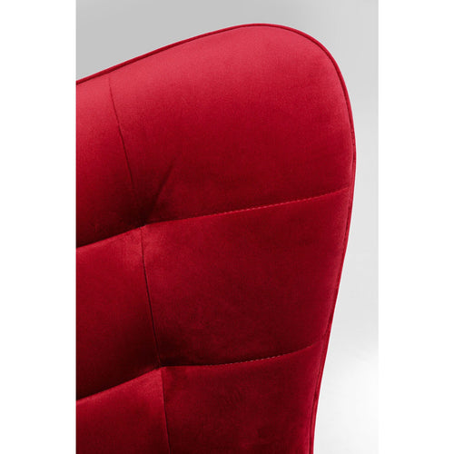 Kare Design Draaifauteuil Oscar fluweel rood - vtwonen shop