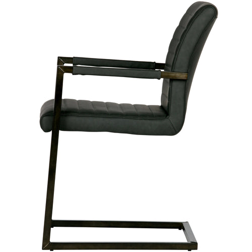 WOOOD eetkamerstoelen Bas - Pu - Grijs - Set van 6