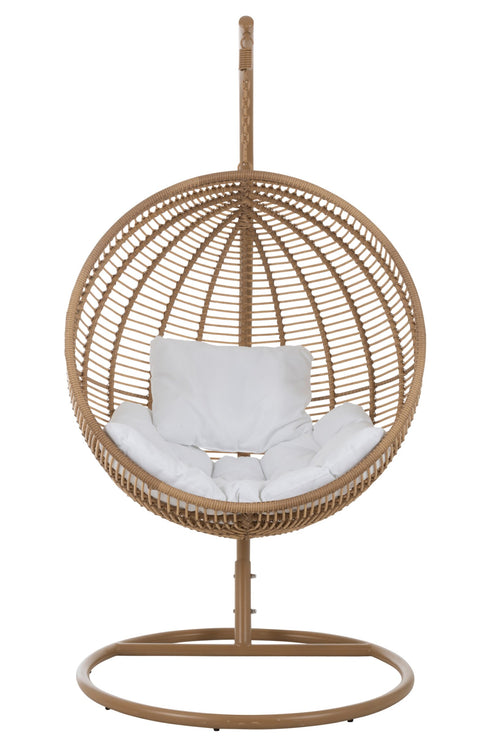 J-Line hangstoel Rond - staal - naturel
