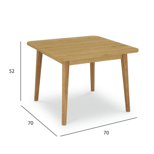 Furnhouse salontafel Nyborg - Natuurlijk eikenhout - 70x70x52