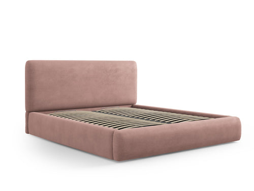 Cosmopolitan Design Opbergbed met hoofdeinde Colonel 200x200cm, chenille, roze - 220x220x100cm
