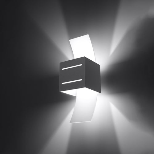 Sollux Lighting Wandlamp LORETO grijs - 10x12x30cm