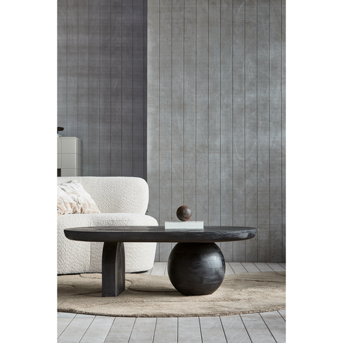 WOOOD salontafel Steppe - Mango Hout - Zwart - 38x110x72 - vtwonen shop