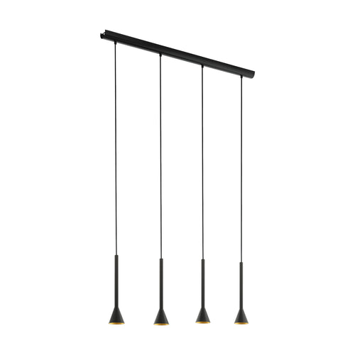 EGLO hanglamp Cortaderas - gu10 - 113 cm - zwart/goud - vtwonen shop