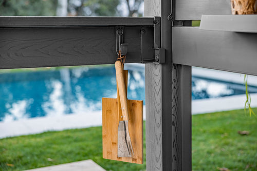 Keter Bar Gazebo - Buitenbar met overkapping - 200x230x238cm - Antraciet/Walnut - vtwonen shop