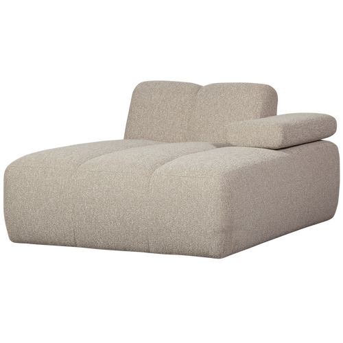 WOOOD chaise longue element rechts Mojo - Bouclé - Beige -74x162x122cm - vtwonen shop