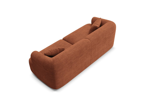 Cosmopolitan Design Modulaire bank Campi 3-zits, ribfluwelen terracotta - 90x220x70cm