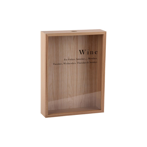 Present Time wanddecoratie Momentum Box - bruin - 8x30x40cm