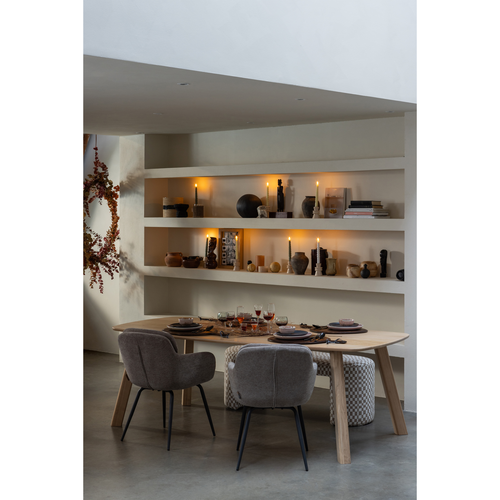 WOOOD eettafel deens ovaal Tablo - Eiken - Transparant - 74x219x99 - vtwonen shop