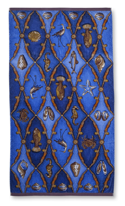 Pip Studio Strandlaken Little Sea - 100 x 180 cm - Blauw