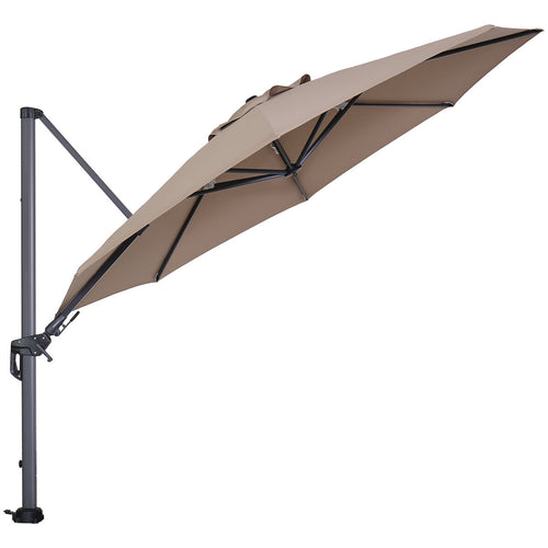 Garden Impressions zweefparasol Hawaii taupe doek - Ø350 cm