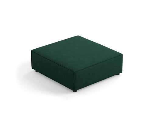 Cosmopolitan Design Poef Arendal chenille met ribbeleffect, flessengroen - 80x102x40cm