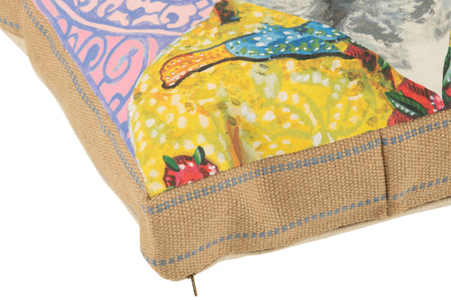 J-Line kussen Kat Popart - polyester/linnen - mix - vtwonen shop