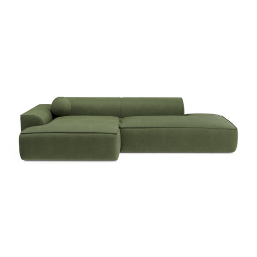 Sia Home - Hoekbank links ANIA - kruisweefsel olijfgroen 260cm