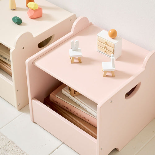Petite Amélie SET VAN 2 STAPELBARE SPEELGOEDKISTEN - MDF - roze
