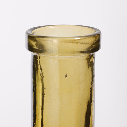 Mica Decorations Rioja Fles Vaas - H75 x Ø18 cm - Gerecycled Glas - Oker